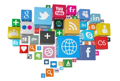Vibrant Social Media Icons Cluster