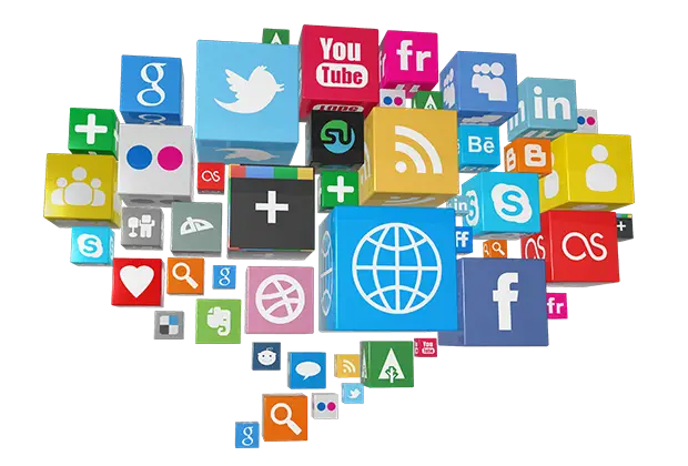 Vibrant Social Media Icons Cluster