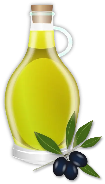 Olive Oil Bottle with Black Olives