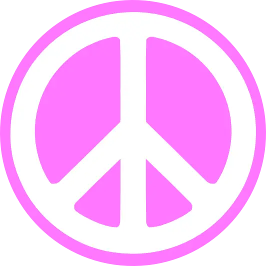 Pink Peace Symbol Illustration