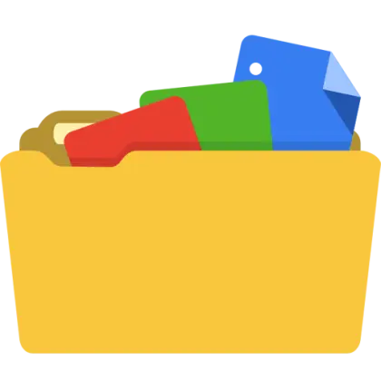 Yellow Folder with Apps Icon