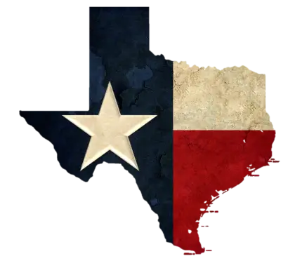 Texas State Map Featuring Lone Star Design