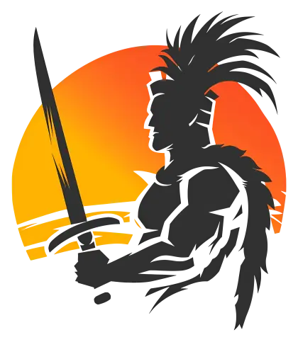 Warrior Silhouette with Sword