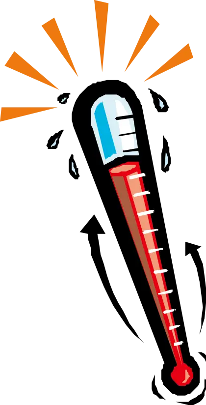 Hot Thermometer Cartoon Illustration