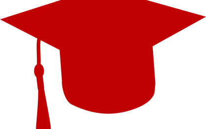 Red Graduation Cap Icon