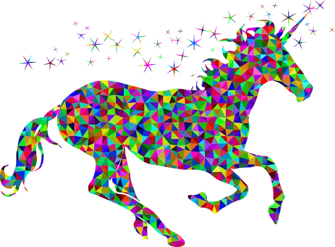 Vivid Polygonal Unicorn Artwork