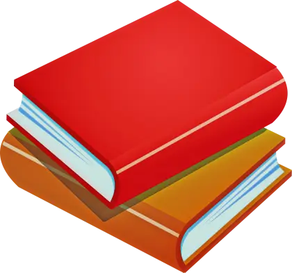 Stacked Red and Orange Books Illustration