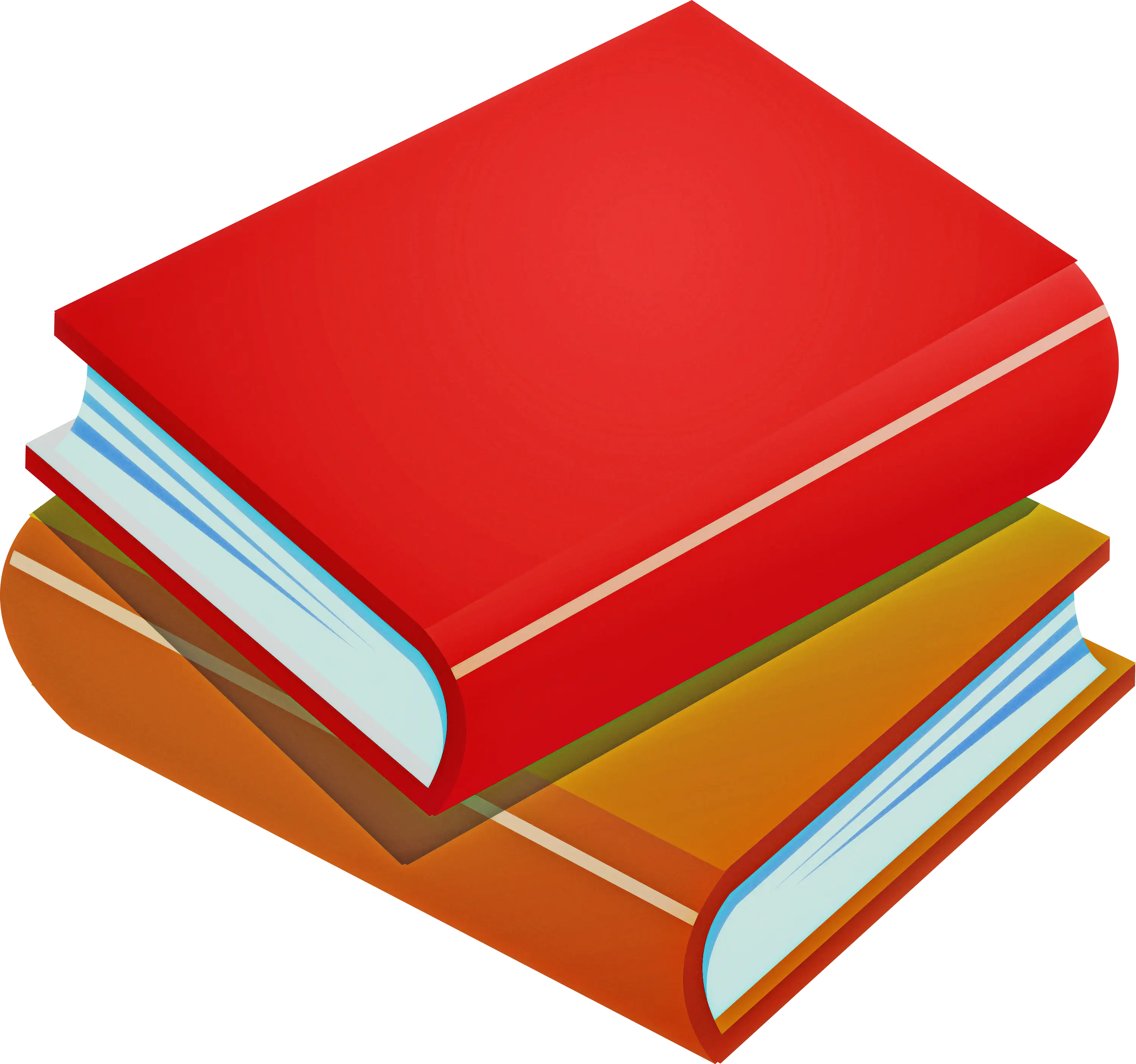 Stacked Red and Orange Books Illustration