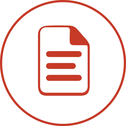 Document Icon with Red Outline