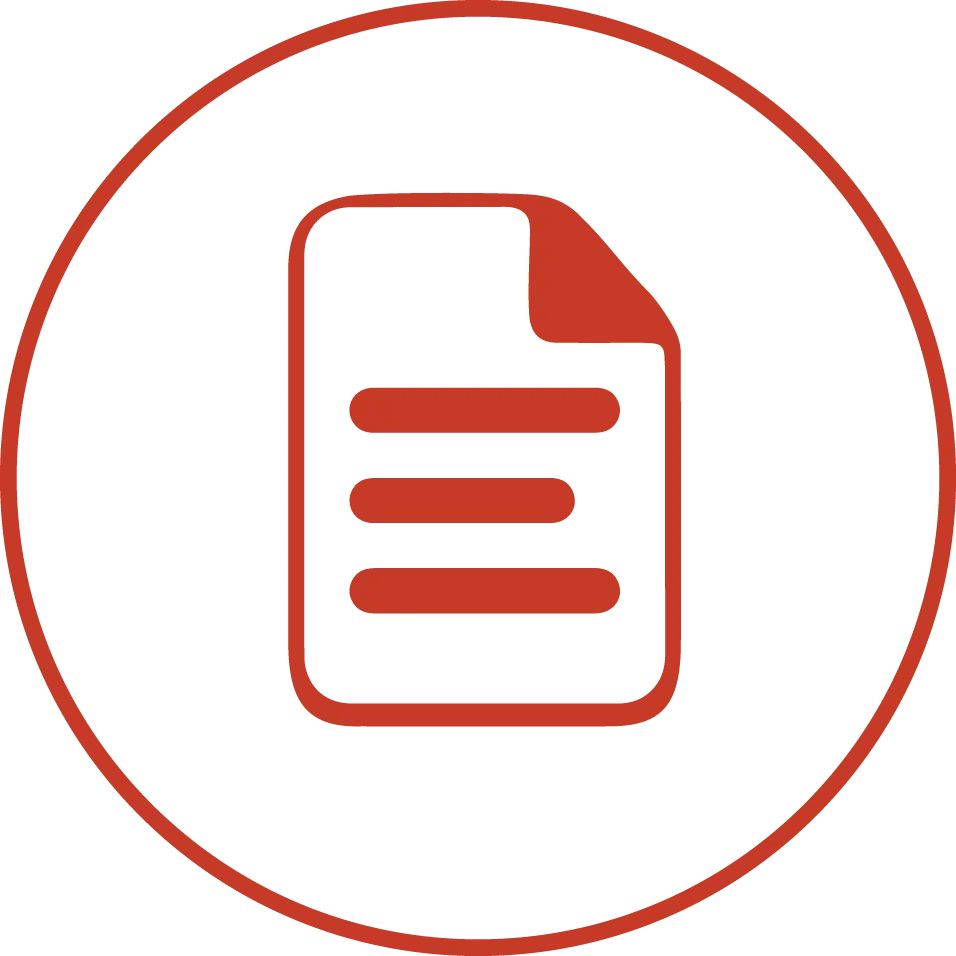 Document Icon with Red Outline
