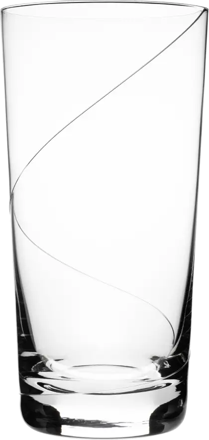Transparent Drinking Glass with Swirl Pattern