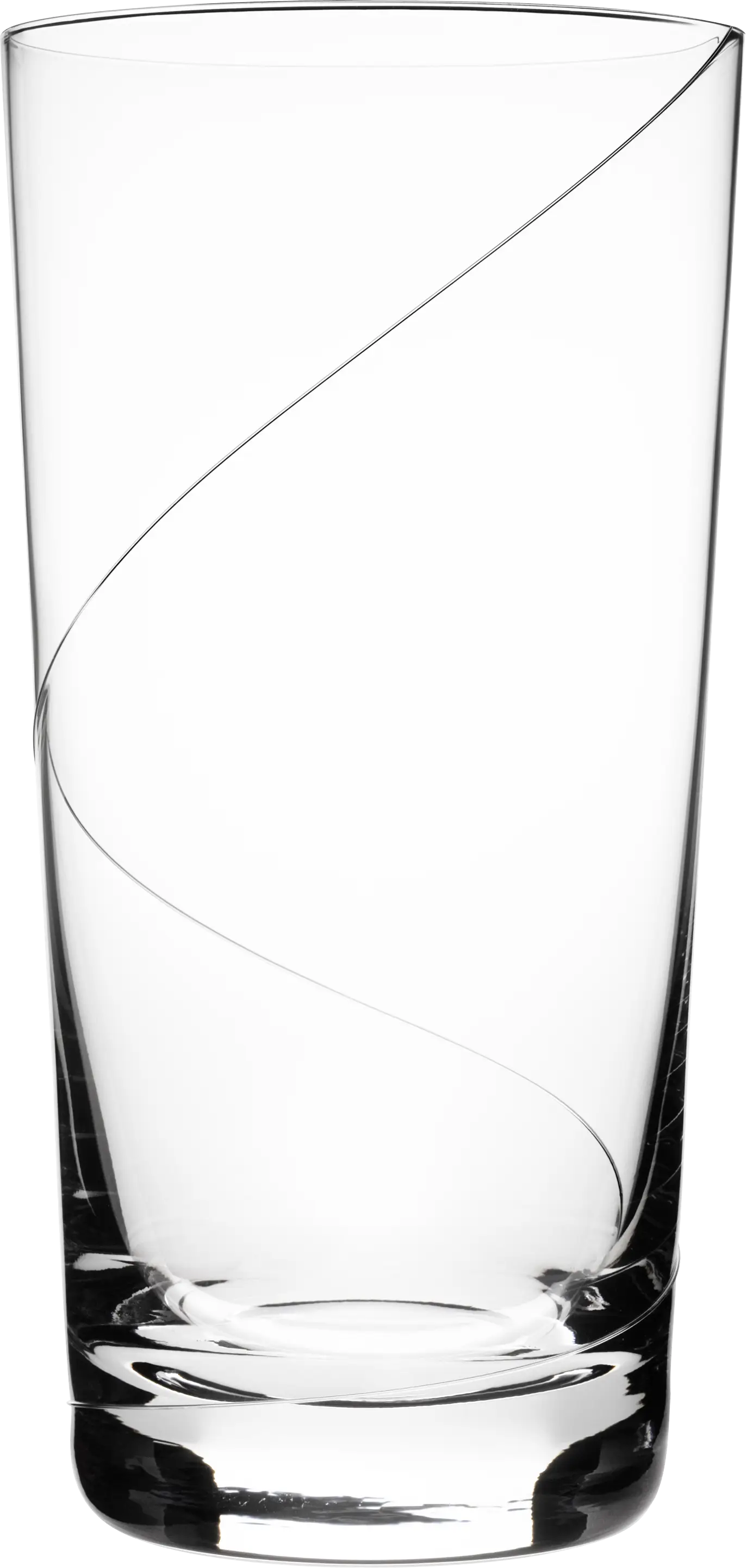 Transparent Drinking Glass with Swirl Pattern