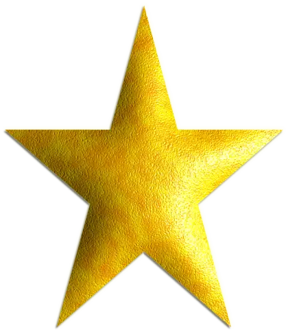 Glittering Golden Star Symbol for Decoration