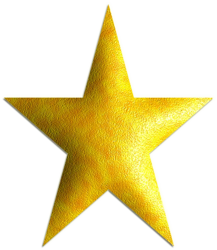 Glittering Golden Star Symbol for Decoration