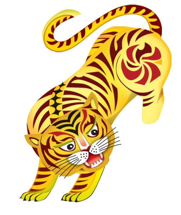 Colorful Tiger Illustration
