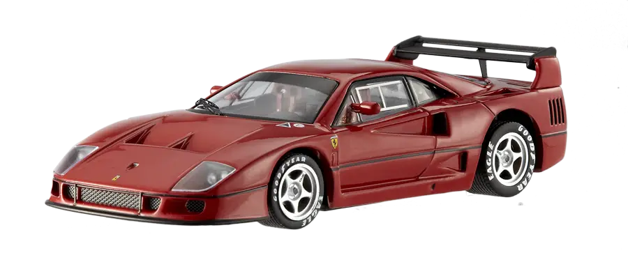 Red sports car displayed