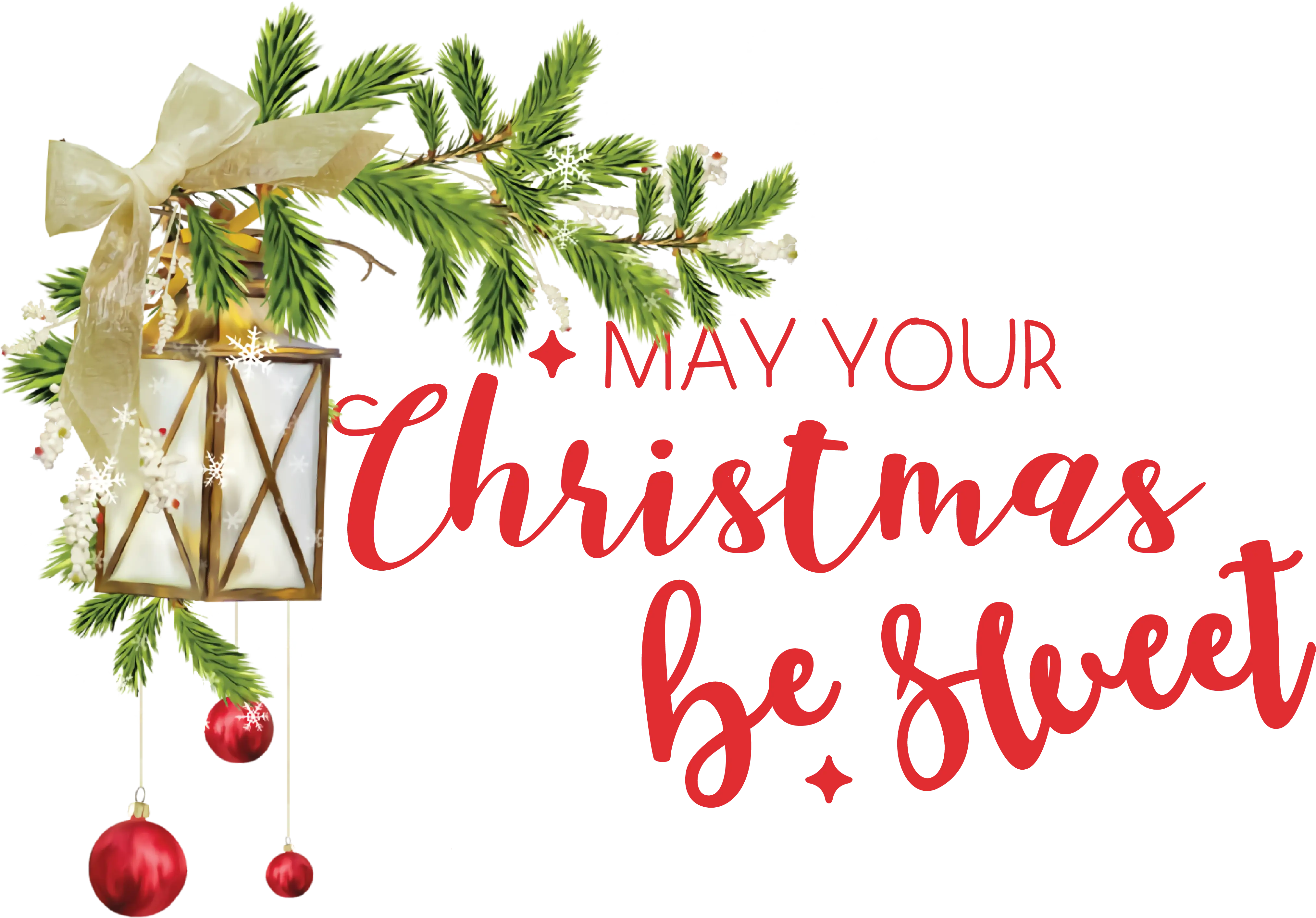 Christmas Wishes and Decorative Festive Design