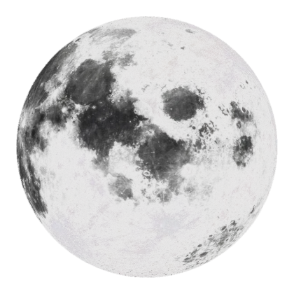 Realistic Full Moon Illustration