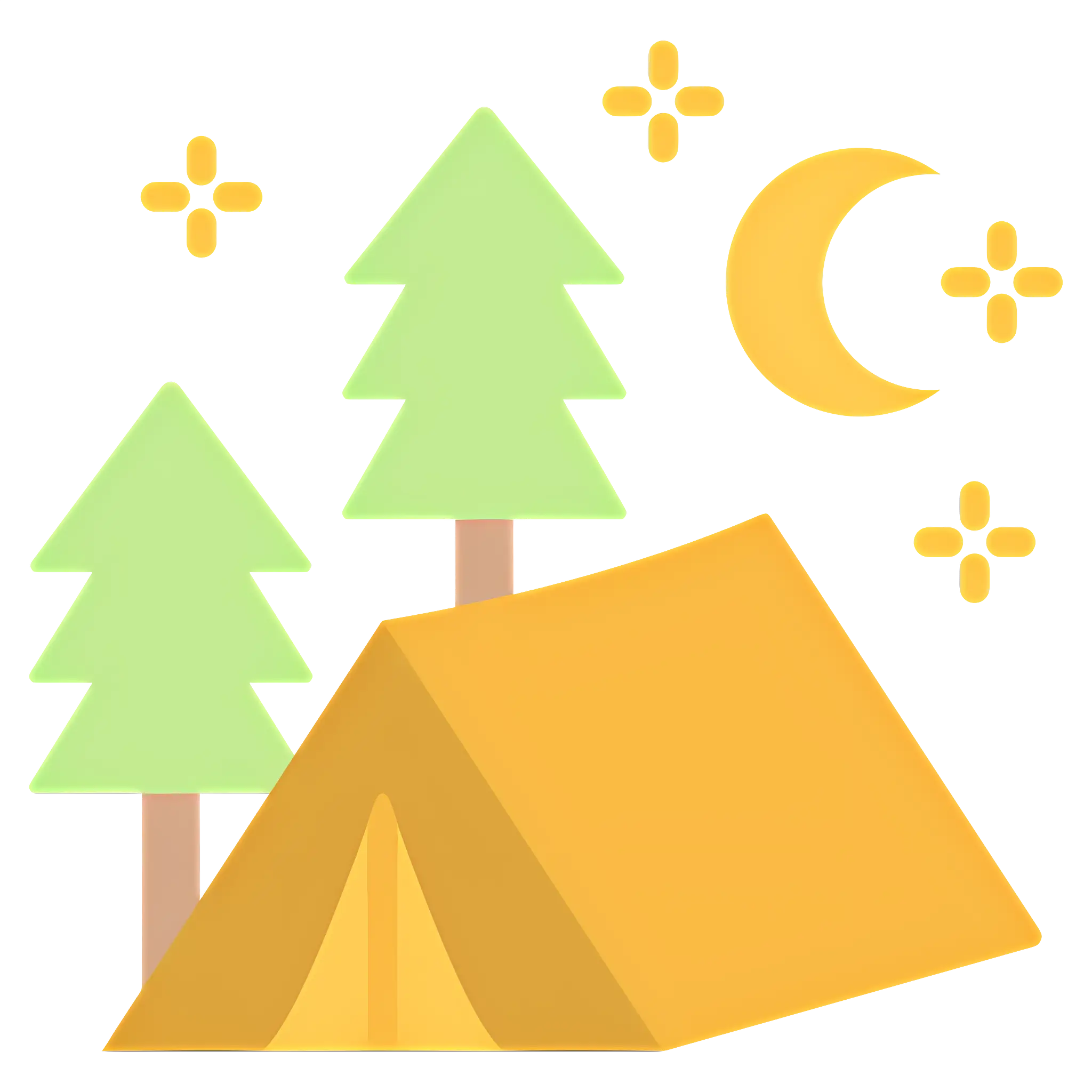 Camping Tent at Night