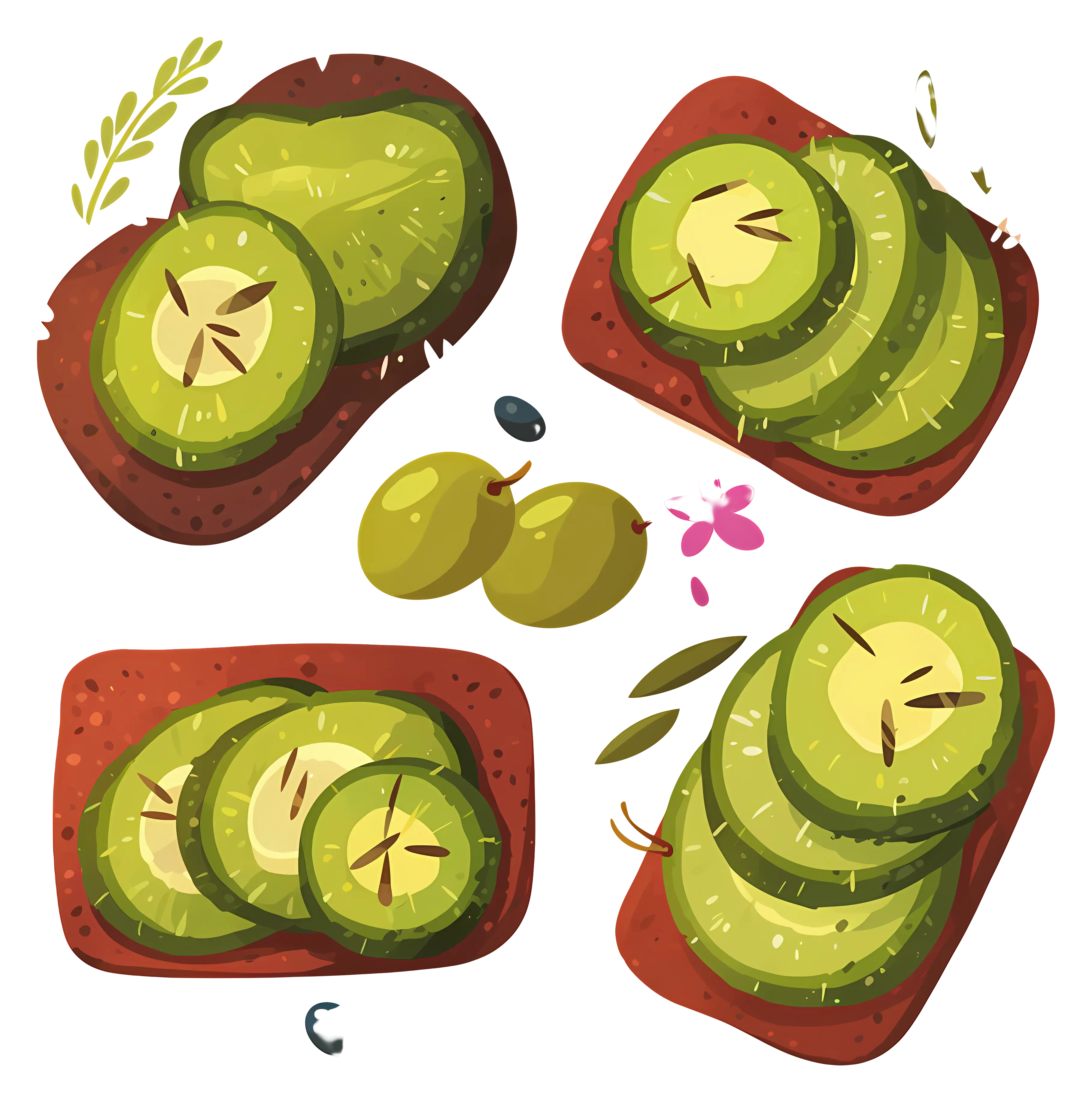 Kiwi Slices on Toast