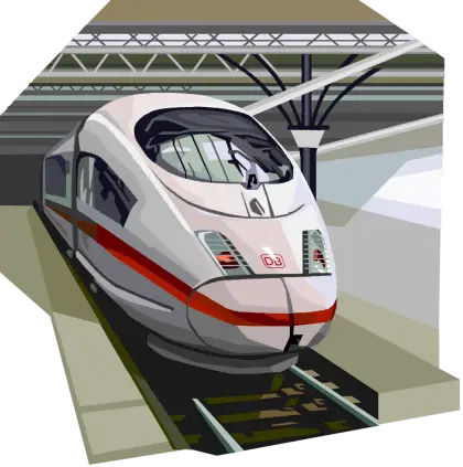 Modern Train at Station