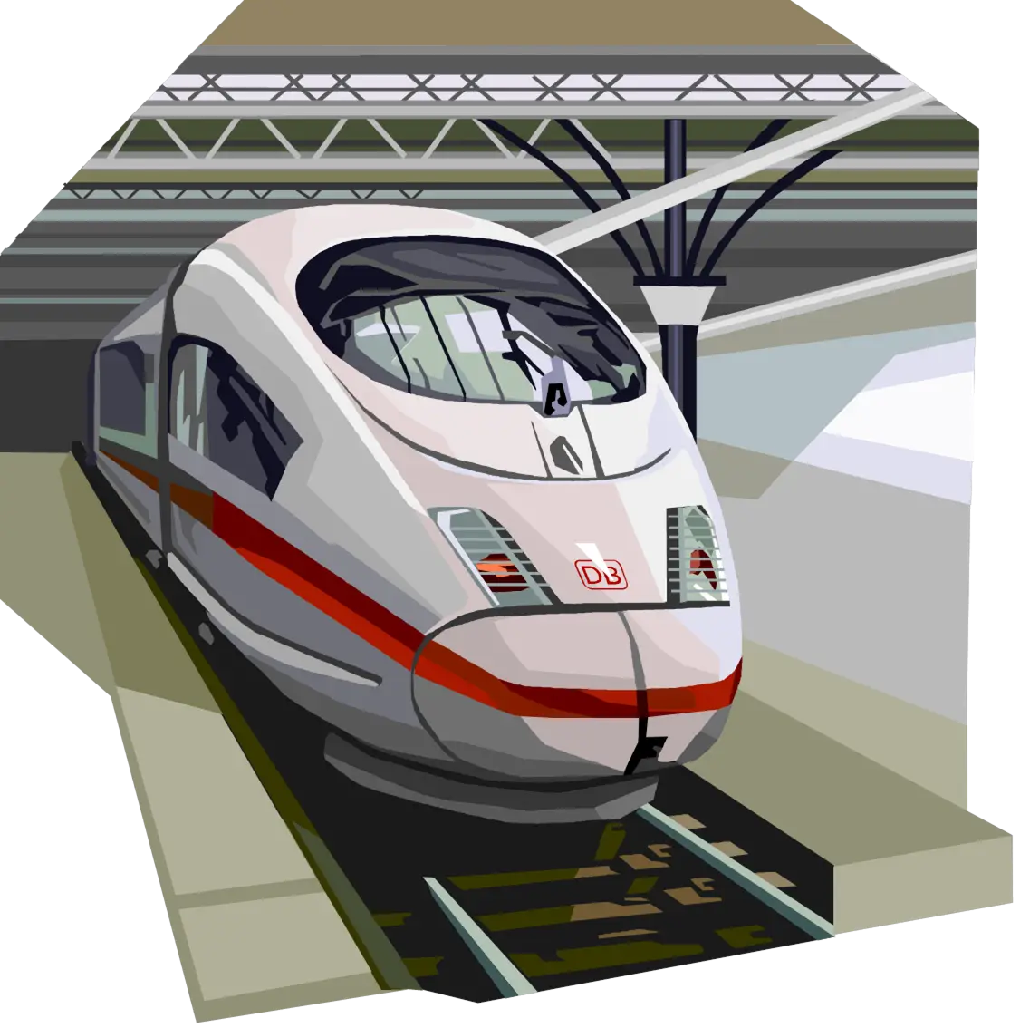 Modern Train at Station