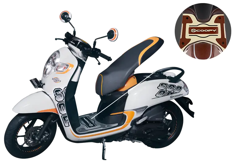 Stylish White Scooter