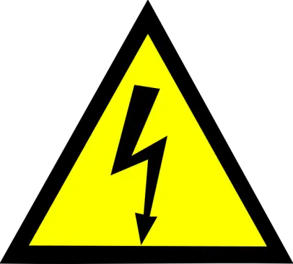 Bold Black Lightning Voltage Warning