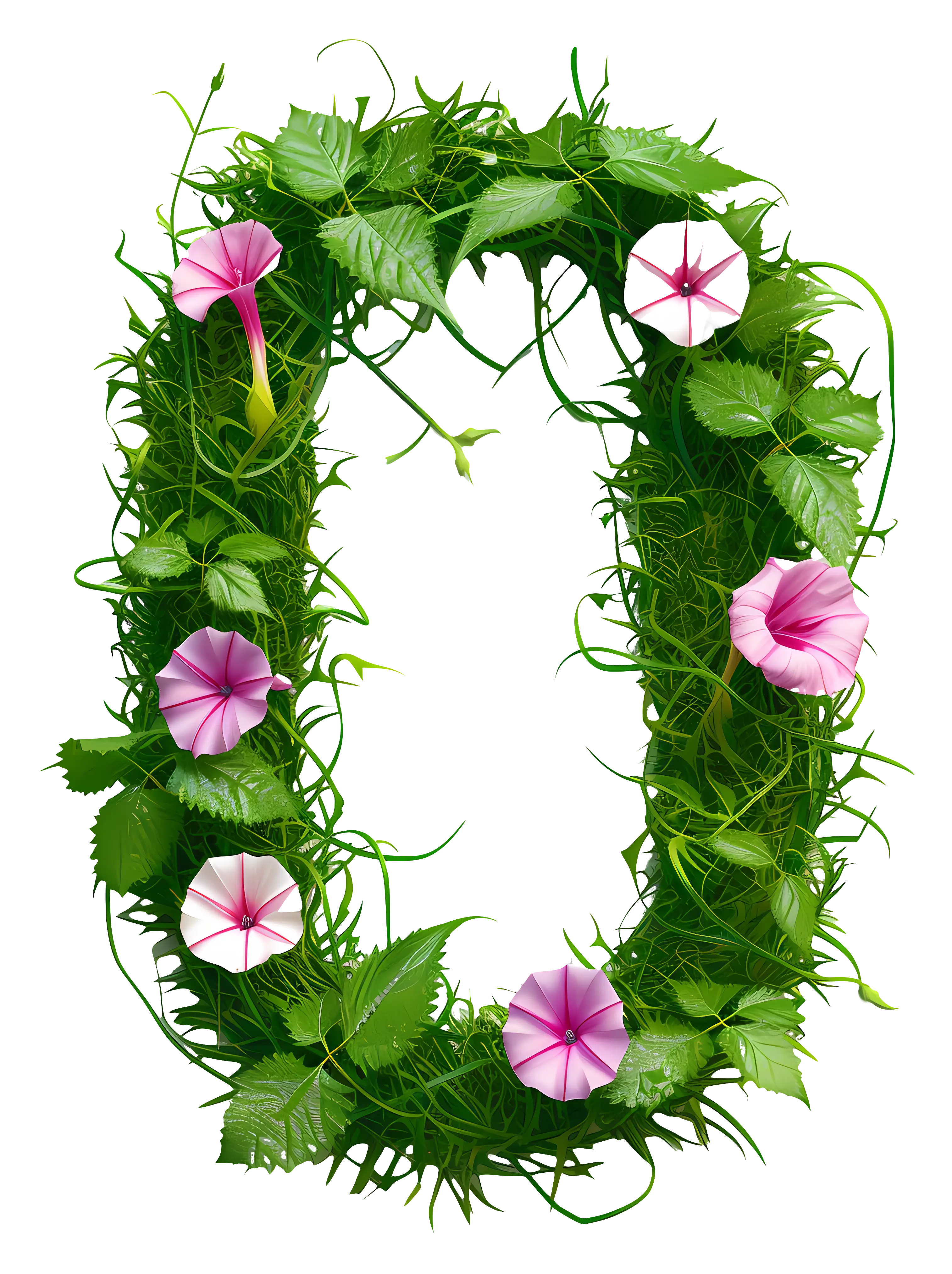Floral Number 0 Design