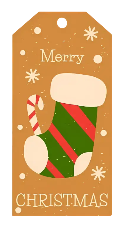 Merry Christmas Stocking Tag