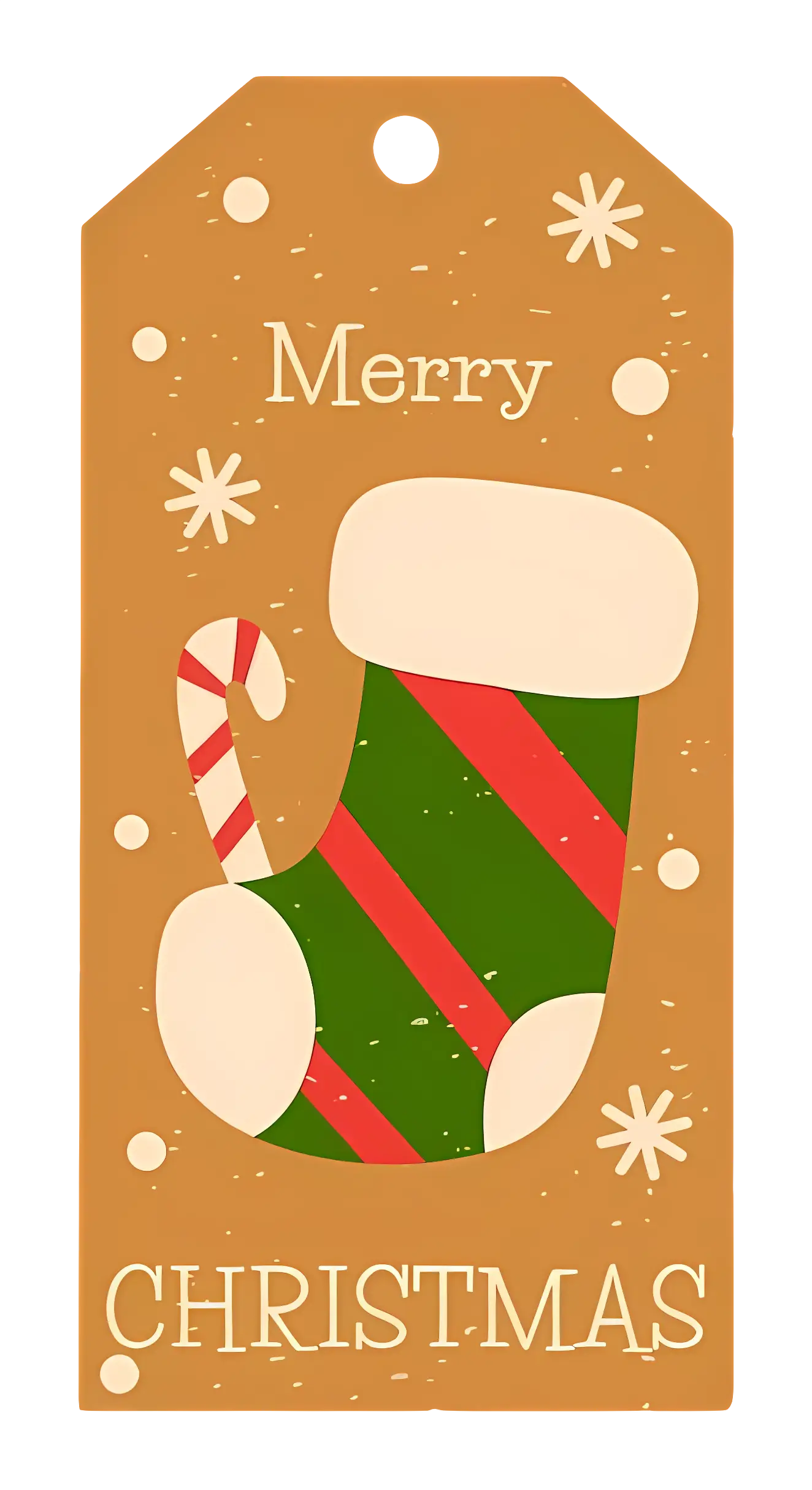Merry Christmas Stocking Tag