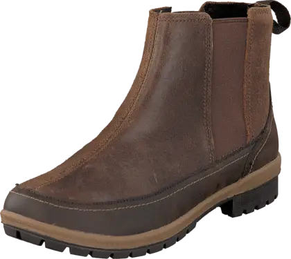 Brown Leather Boot with Sturdy Sole