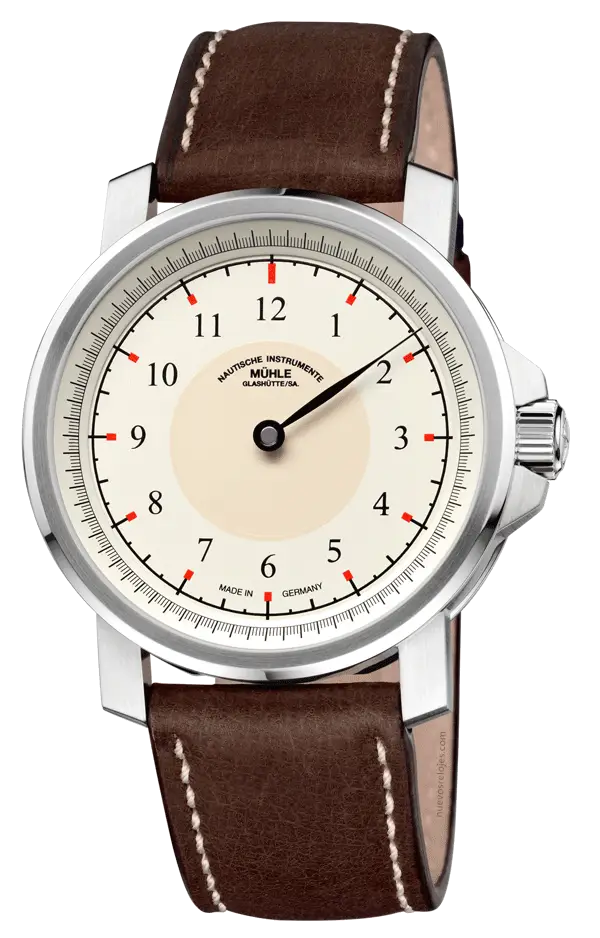 Classic Wristwatch with Brown Leather Strap