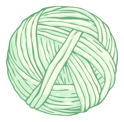 Green Yarn Ball Illustration