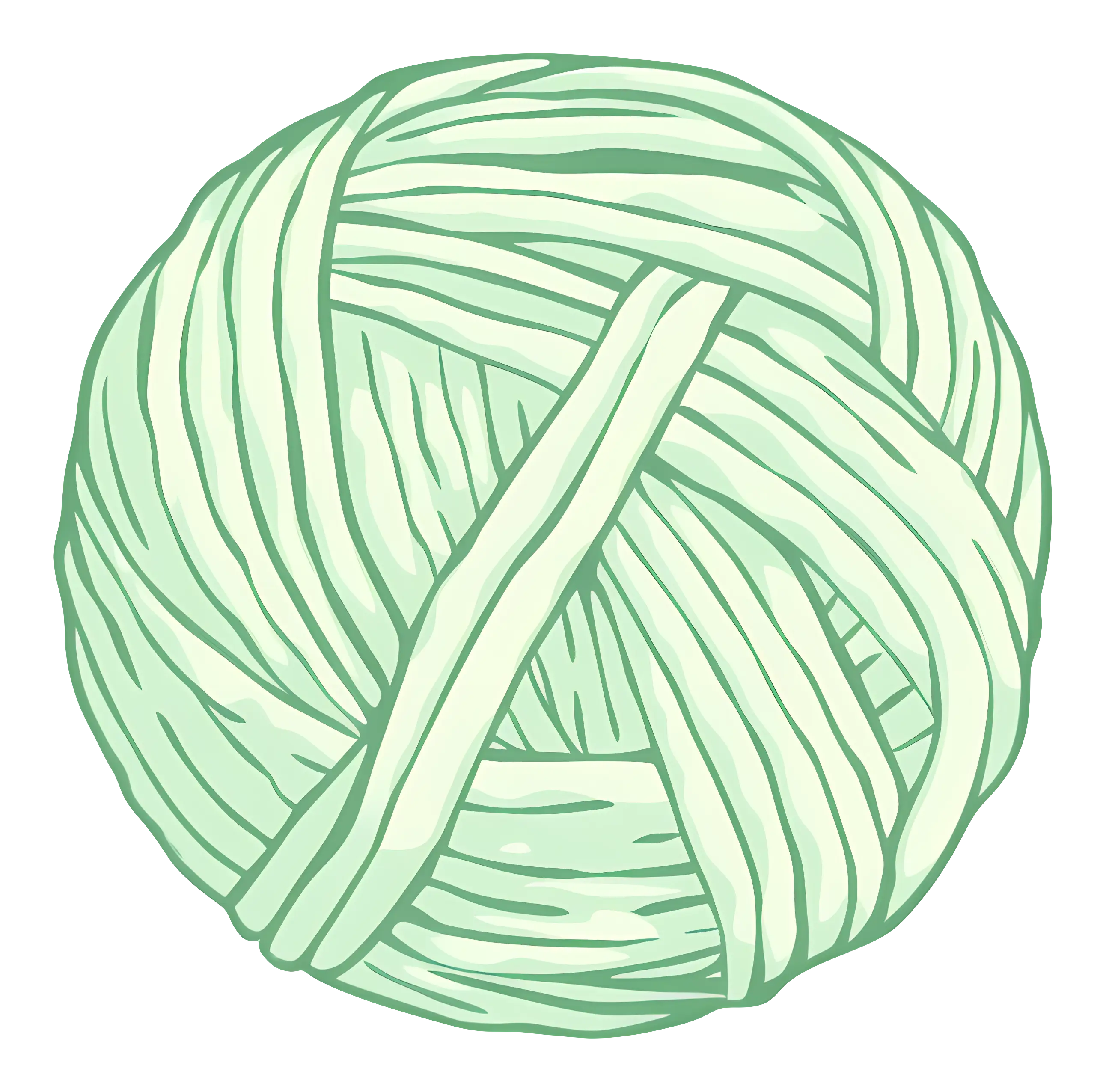 Green Yarn Ball Illustration
