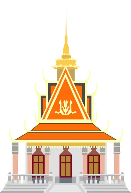 Thai Temple in Orange and Gold Tones
