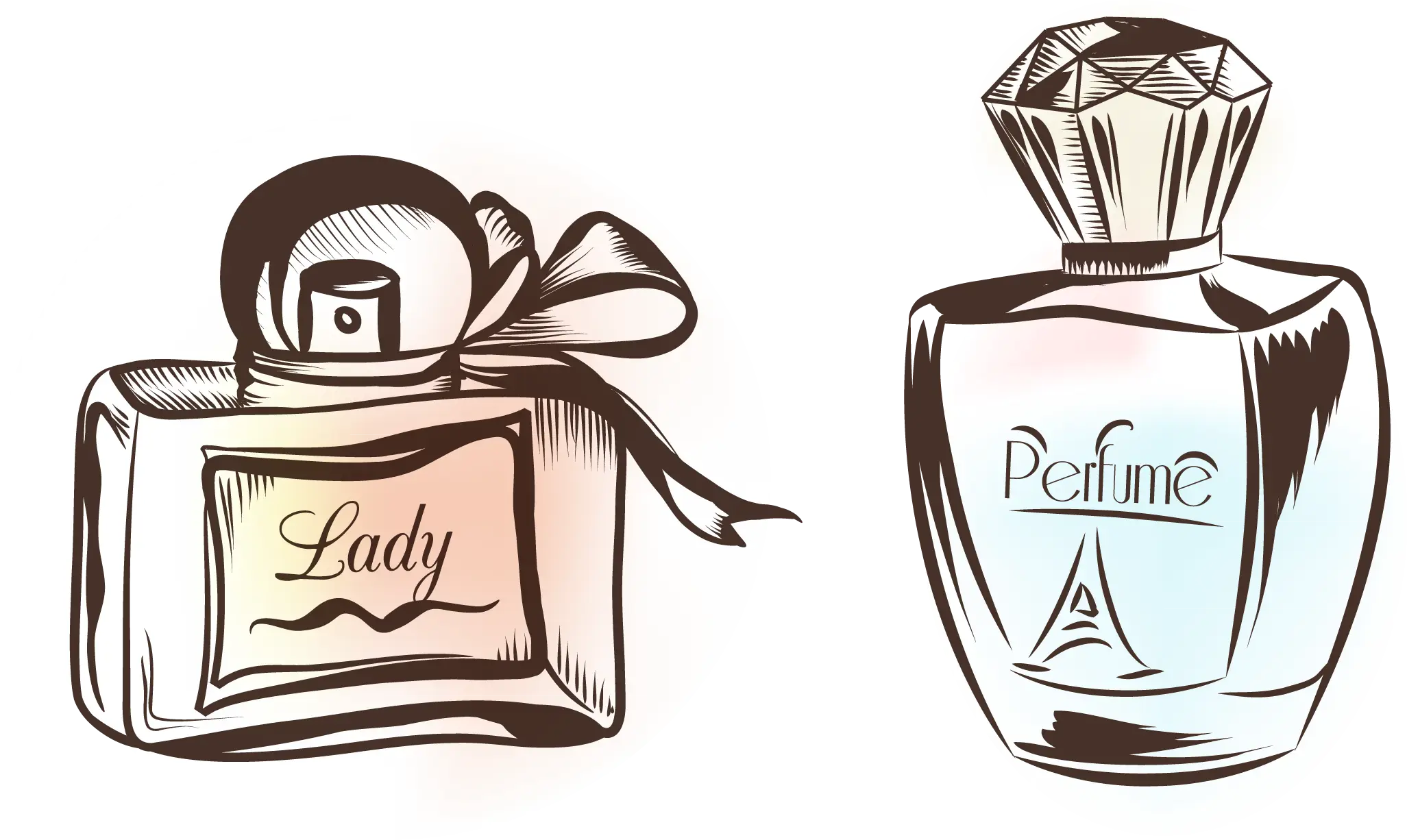 Perfume Bottles Illustration