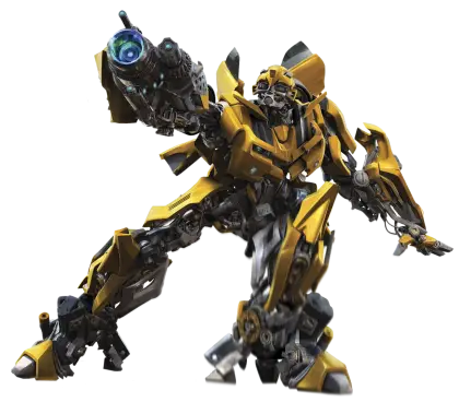 Futuristic Yellow Robot