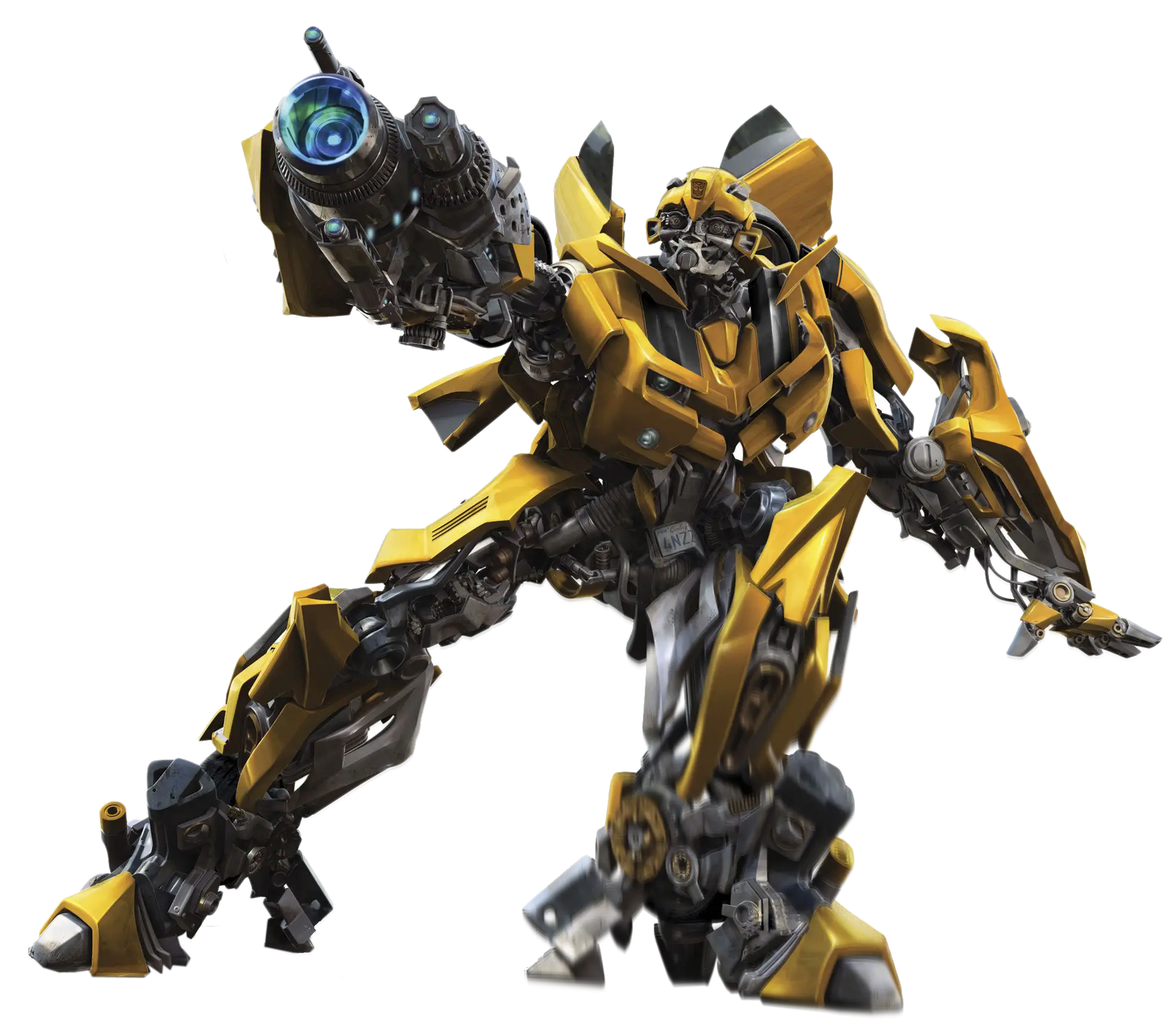 Futuristic Yellow Robot