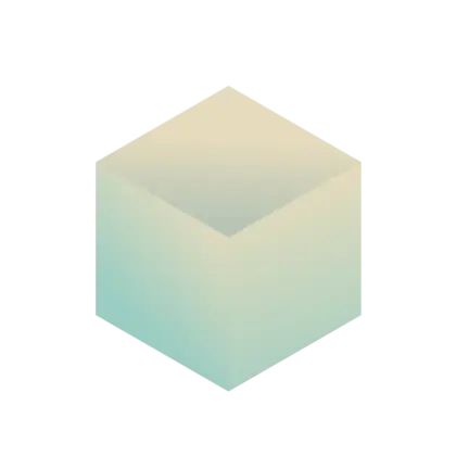 Minimalist Gradient 3D Cube Design