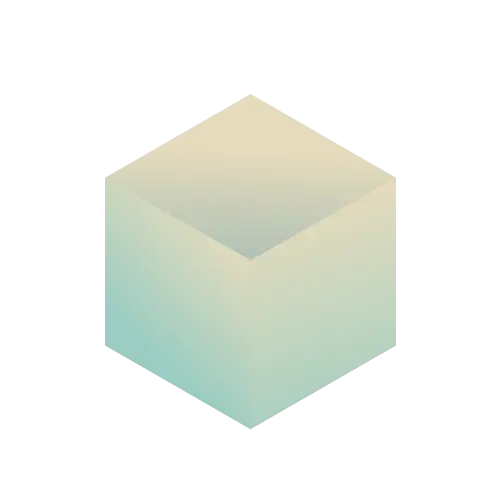 Minimalist Gradient 3D Cube Design