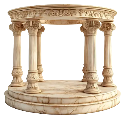 Classical Marble Structure with Columns
