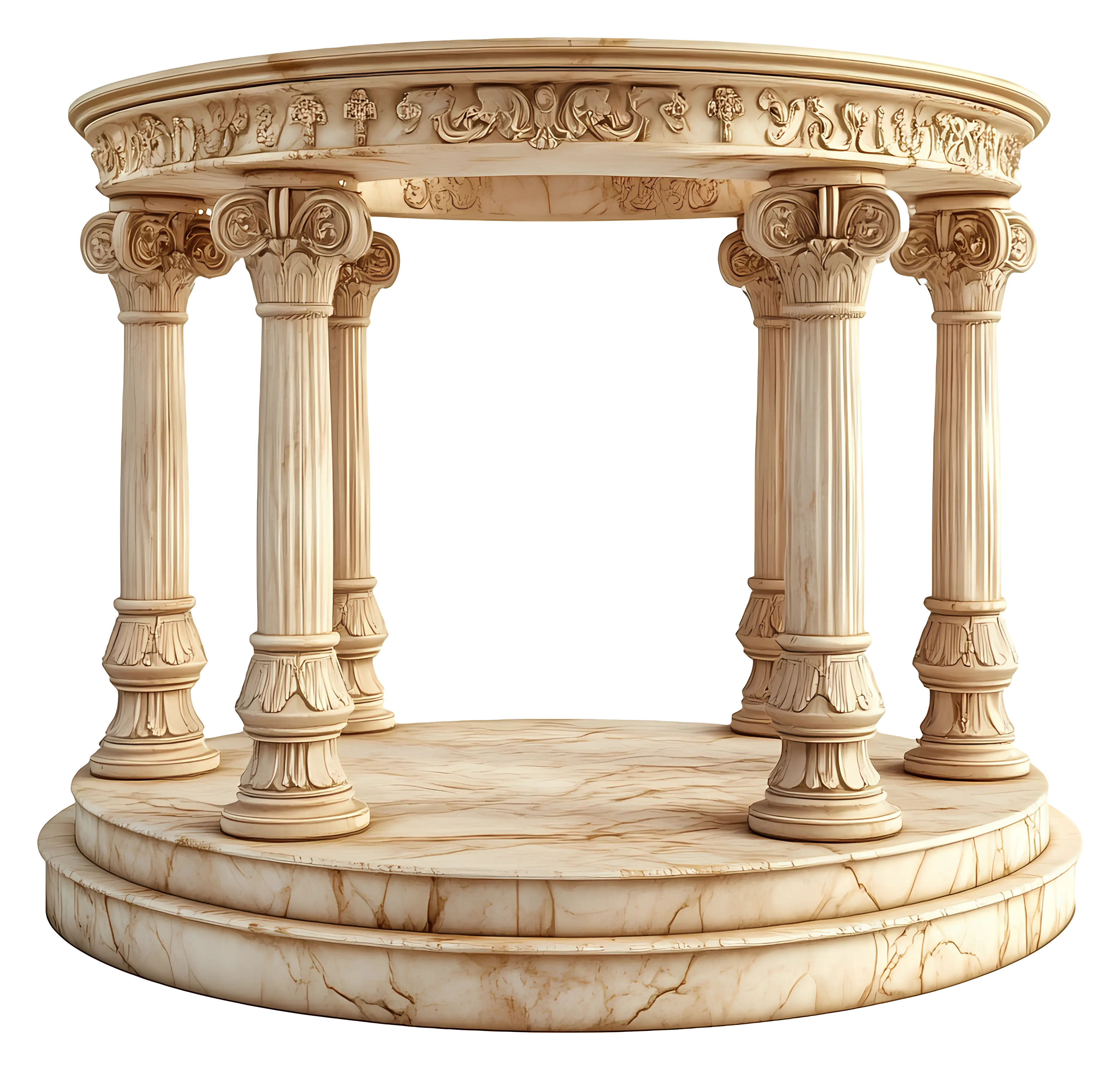 Classical Marble Structure with Columns