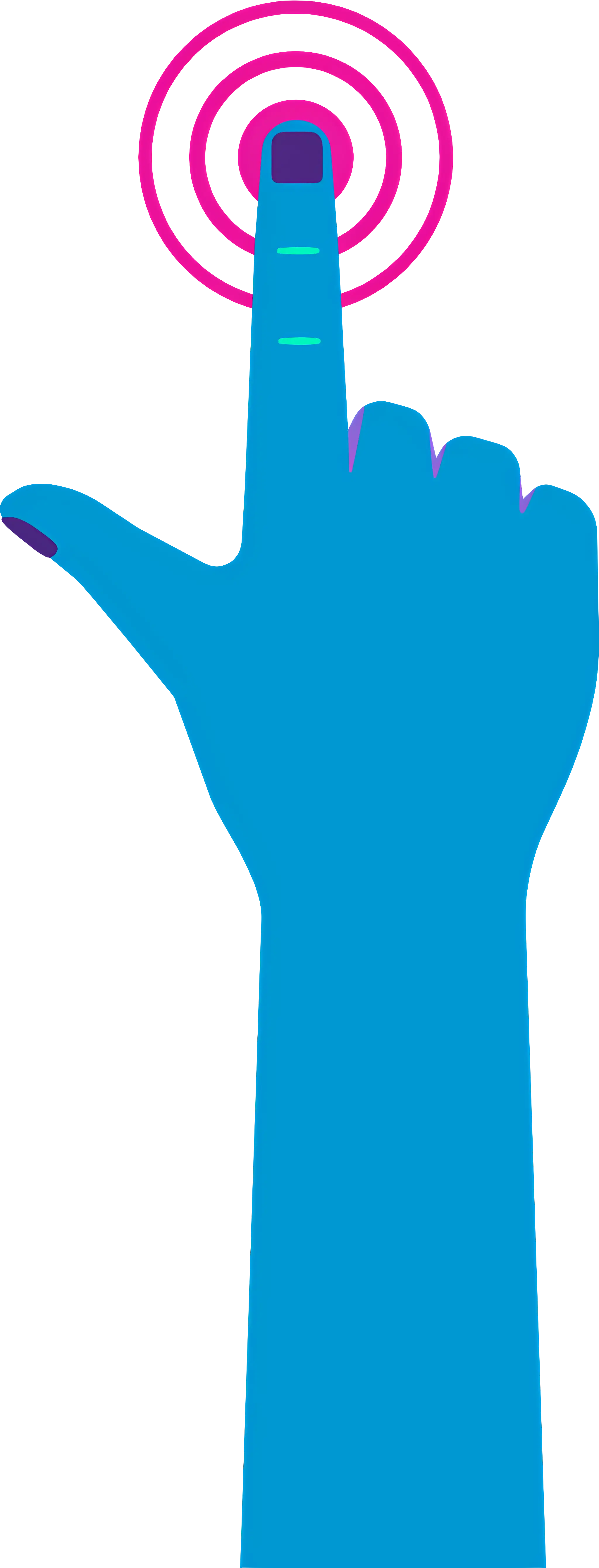 Illustration of Pointing Finger and Target Symbol