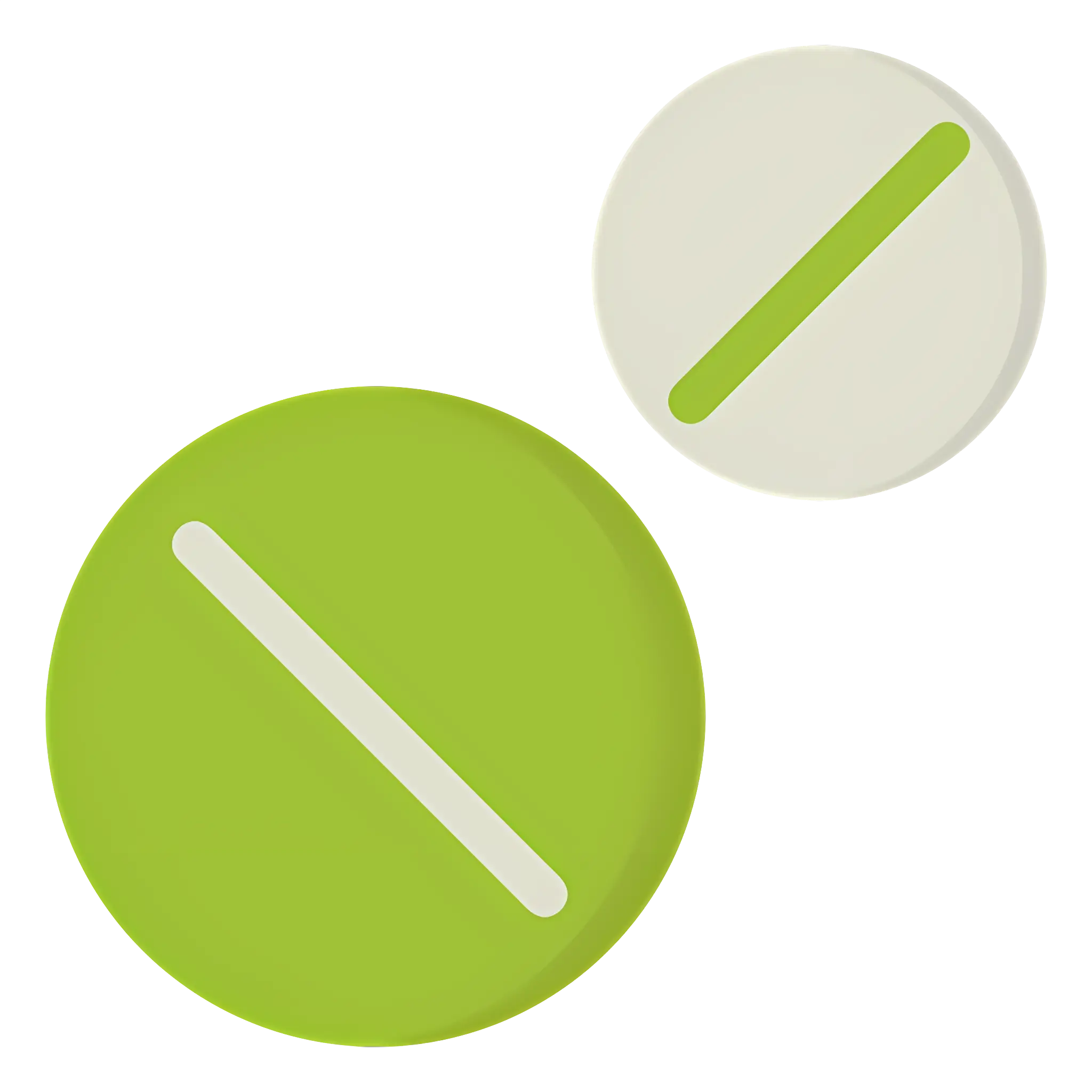Green and White Pills for Medication