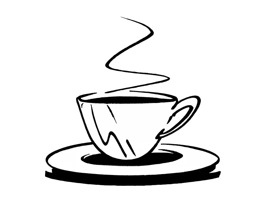 Steaming Coffee Cup Illustration