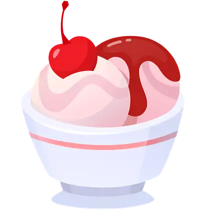 Ice Cream Sundae with Cherry on Top