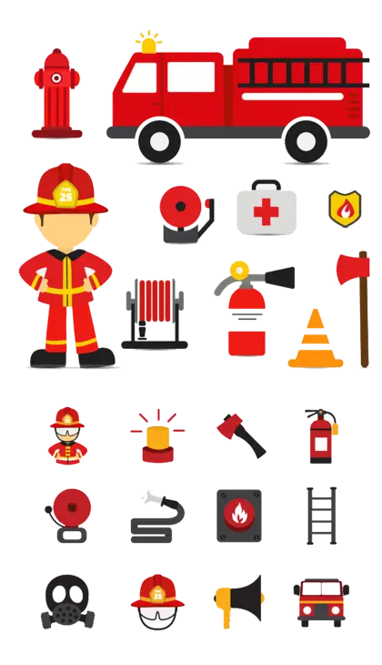 Firefighter and Equipment