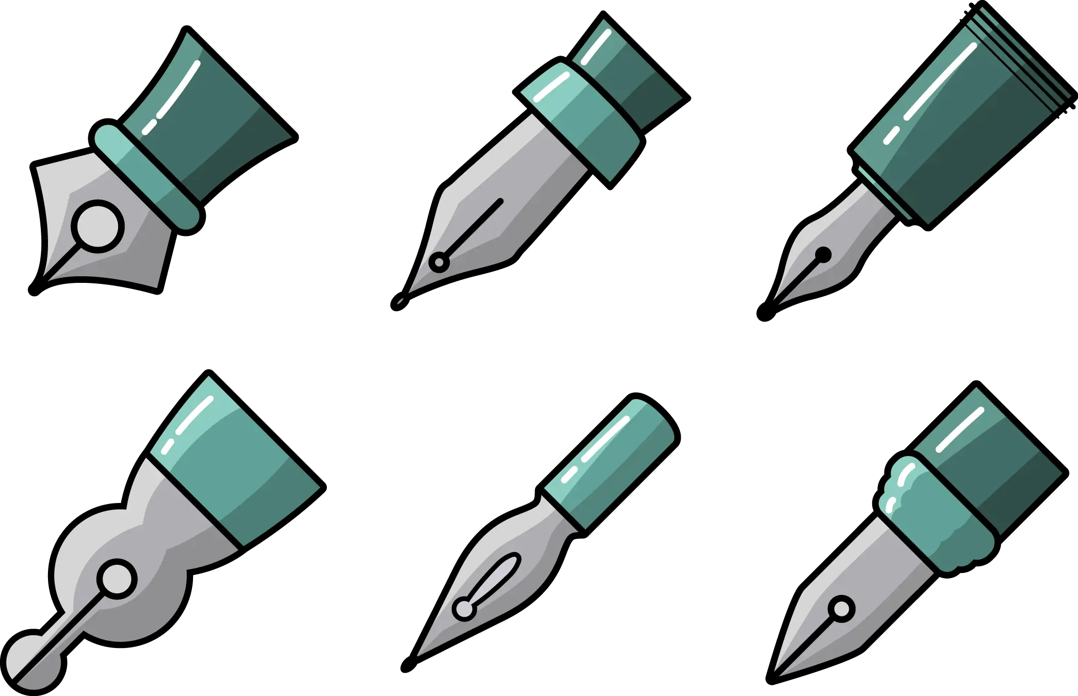 Various Fountain Pen Nibs