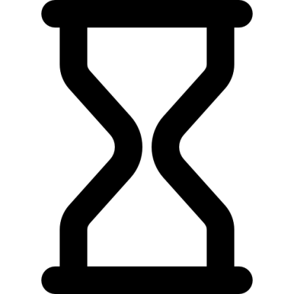 Black Hourglass Icon Symbol